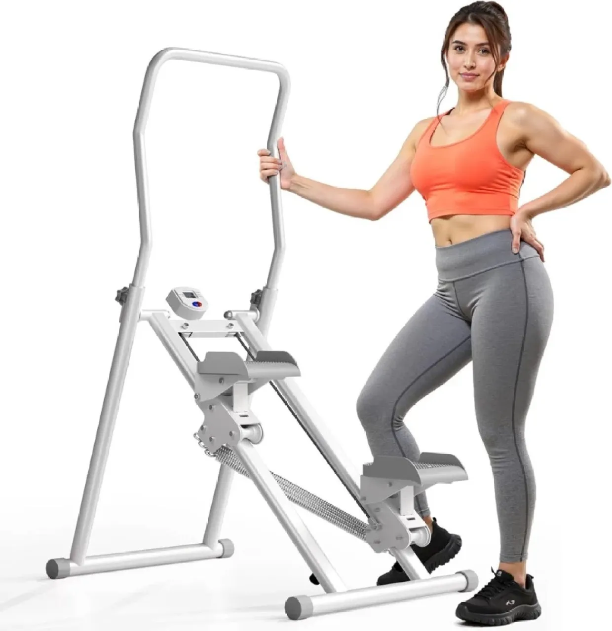Urban Pulse Folding Vertical Climber and Stair Stepper – Total Body Cardio Trainer with Adjustable …