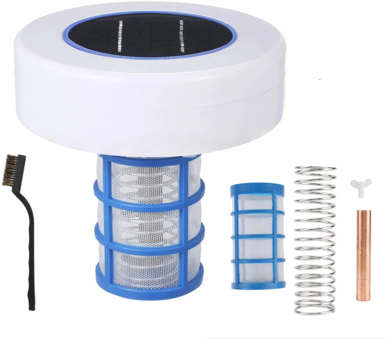 Wagu drum Solar Copper Anode Ionizer Crystal-Clear Pool Water Without Chemical Irritation 35, 000-G…