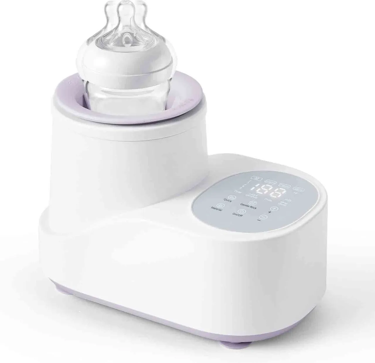 Zuosheng 360° Airflow Heating Waterless Baby Bottle Warmer with Gentle Rock Motion for Breastmilk a…