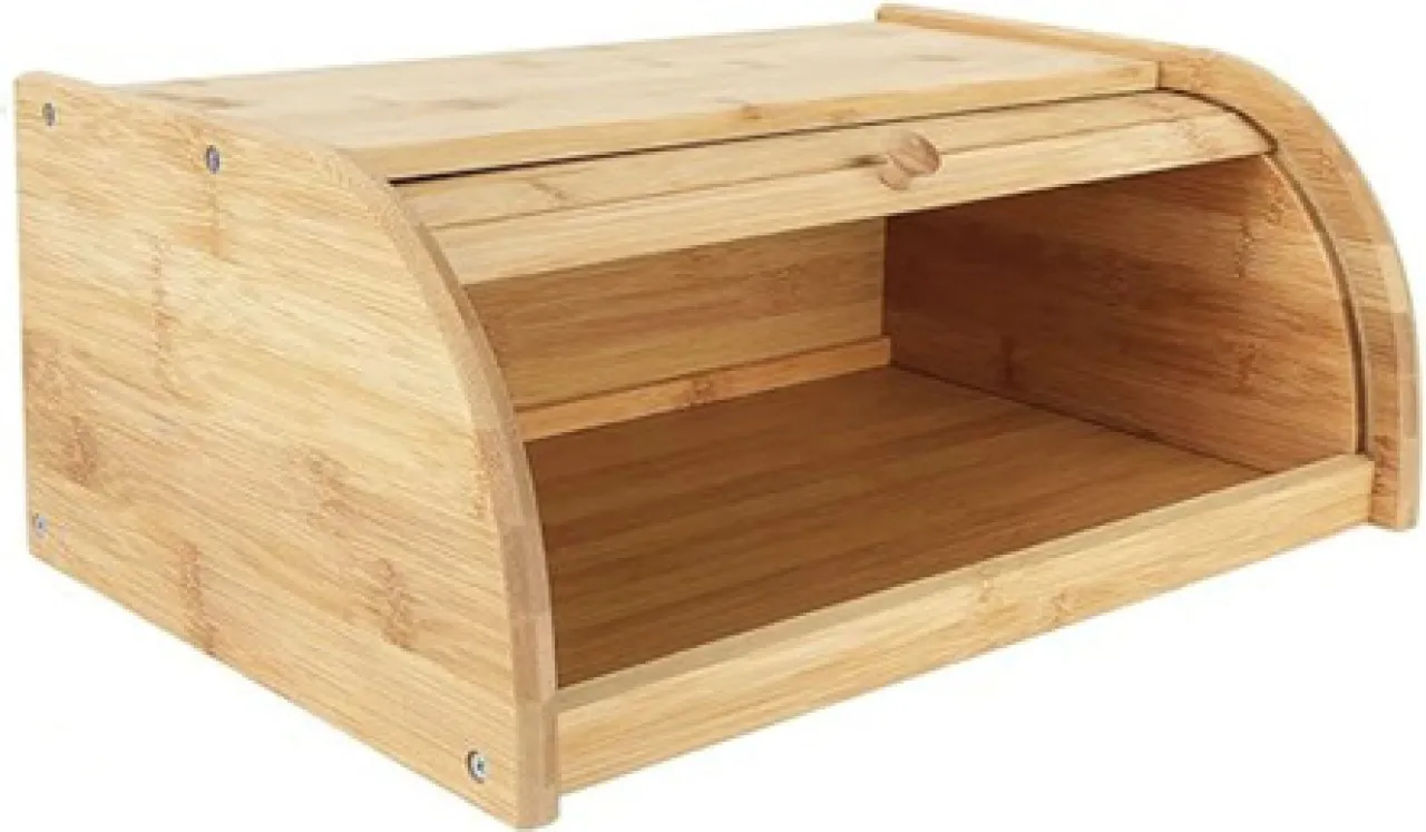 AERO CRAFT Wooden Bread Bin, Bamboo Bread Bin Bamboo Bread Basket