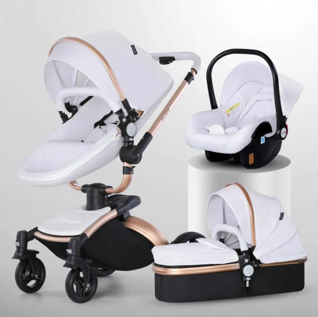 Agape Luxury Baby Stroller Eggshell 360° Travel System High Quality Baby Stroller Popular 360 Degre…