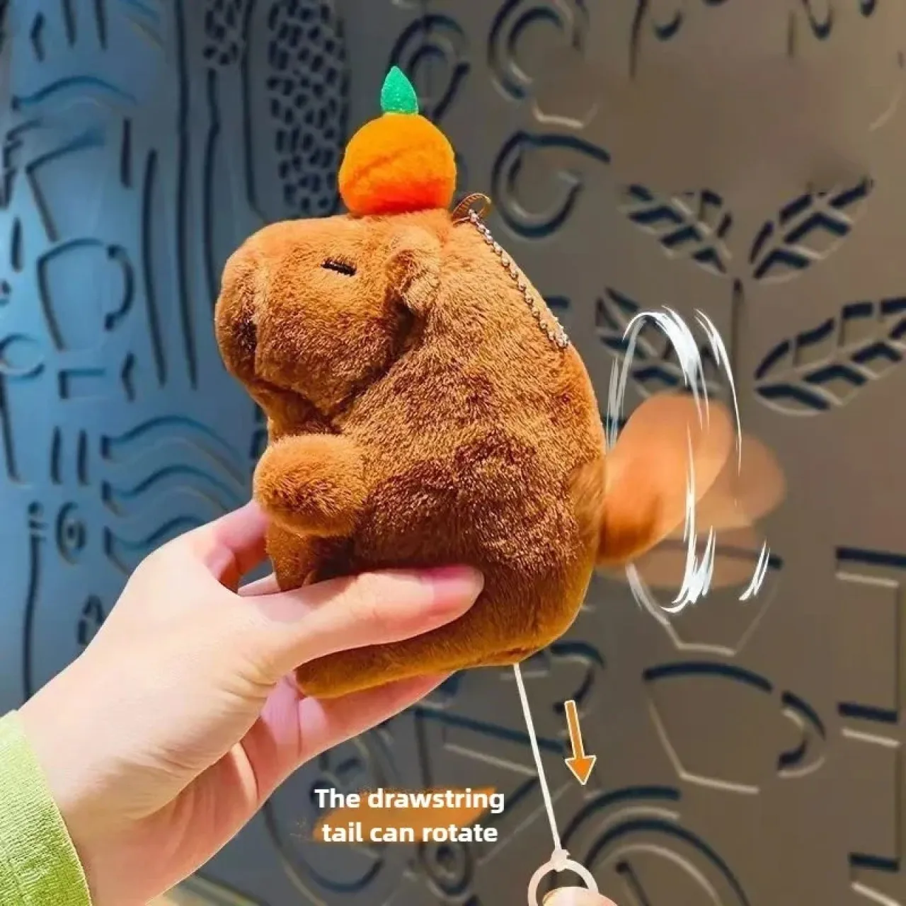 Huanix Mini Keychain-1pcs,23cm Kawaii Anime Capybara Bread Plush Toy Creative Stuffed Plush toy pil…