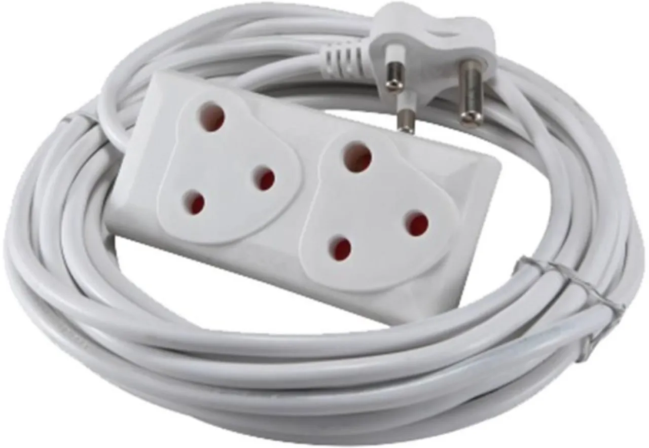 SMTE 15m Extension Cord 2-Way 2  Socket Extension Boards