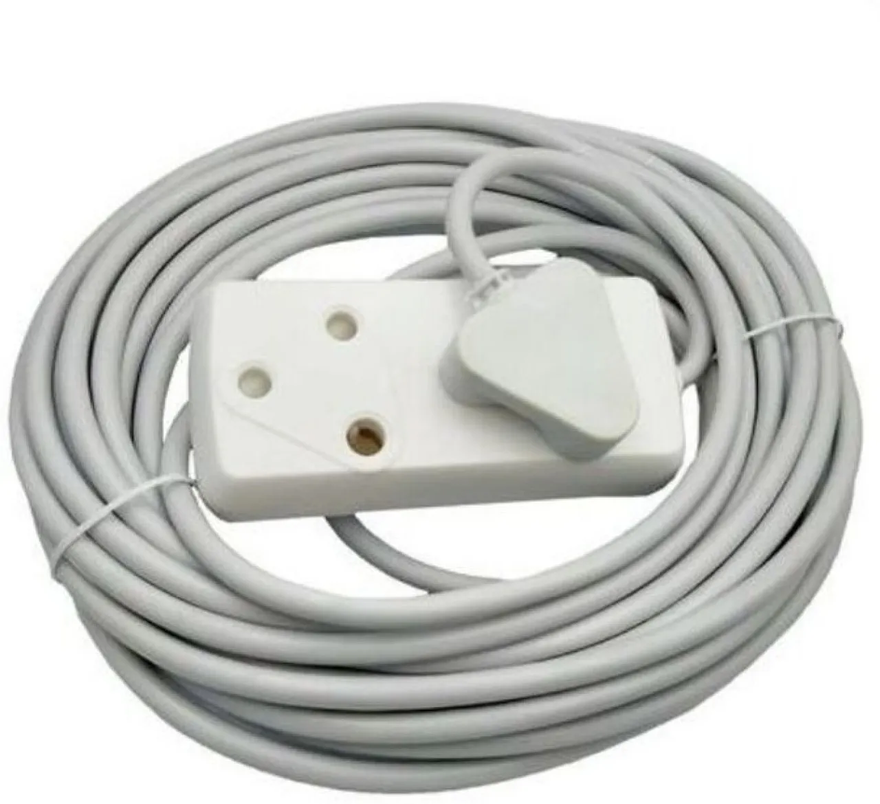 SMTE IYWA Quality 3m Extension Cord With A Two-Way Multi-Plug Extension Lead 2  Socket Extension Bo…