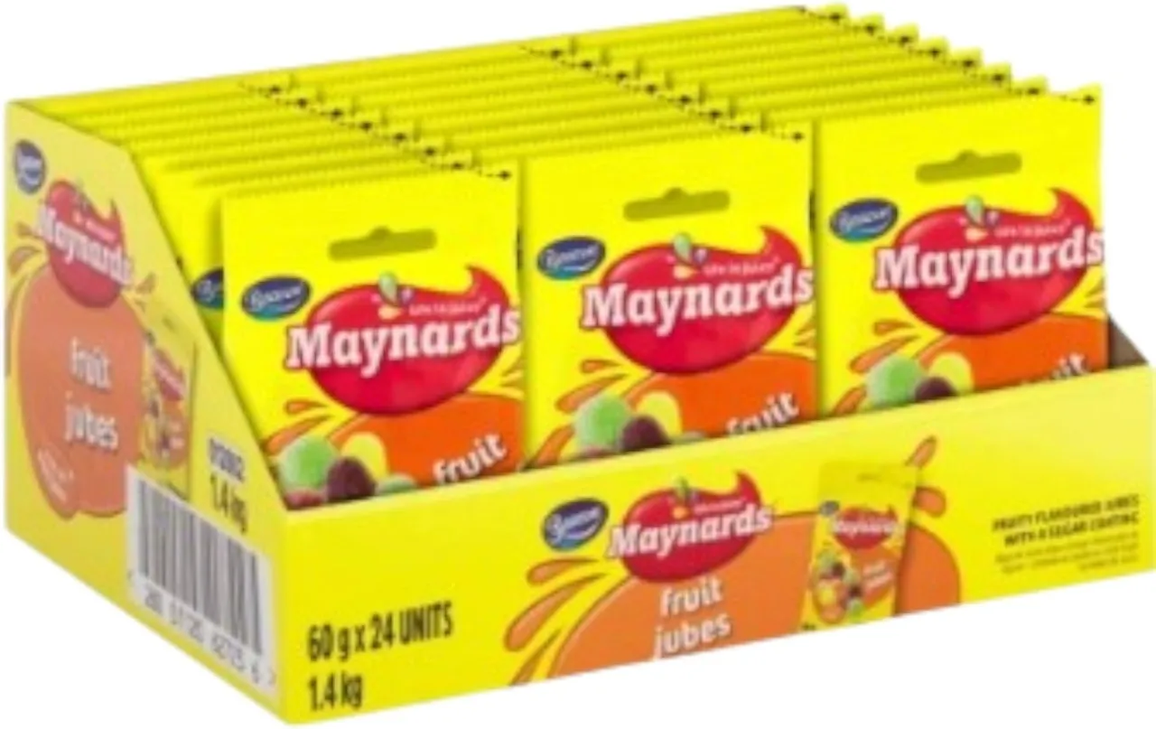 Maynards Fruit Jubes Fruity Jelly Sweets Box