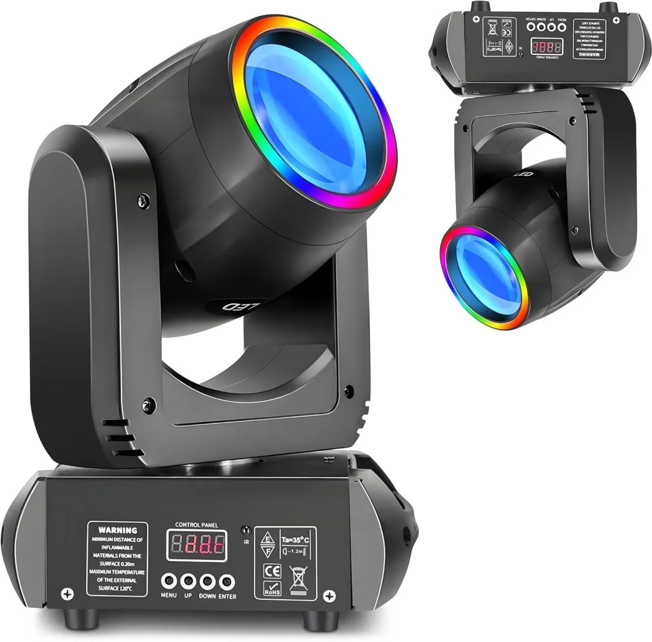 Xiyue 250W Stage Lights LED Moving Head DJ Lights 13 Gobos 8 Colors 15 Channels Disco Spotlights DM…