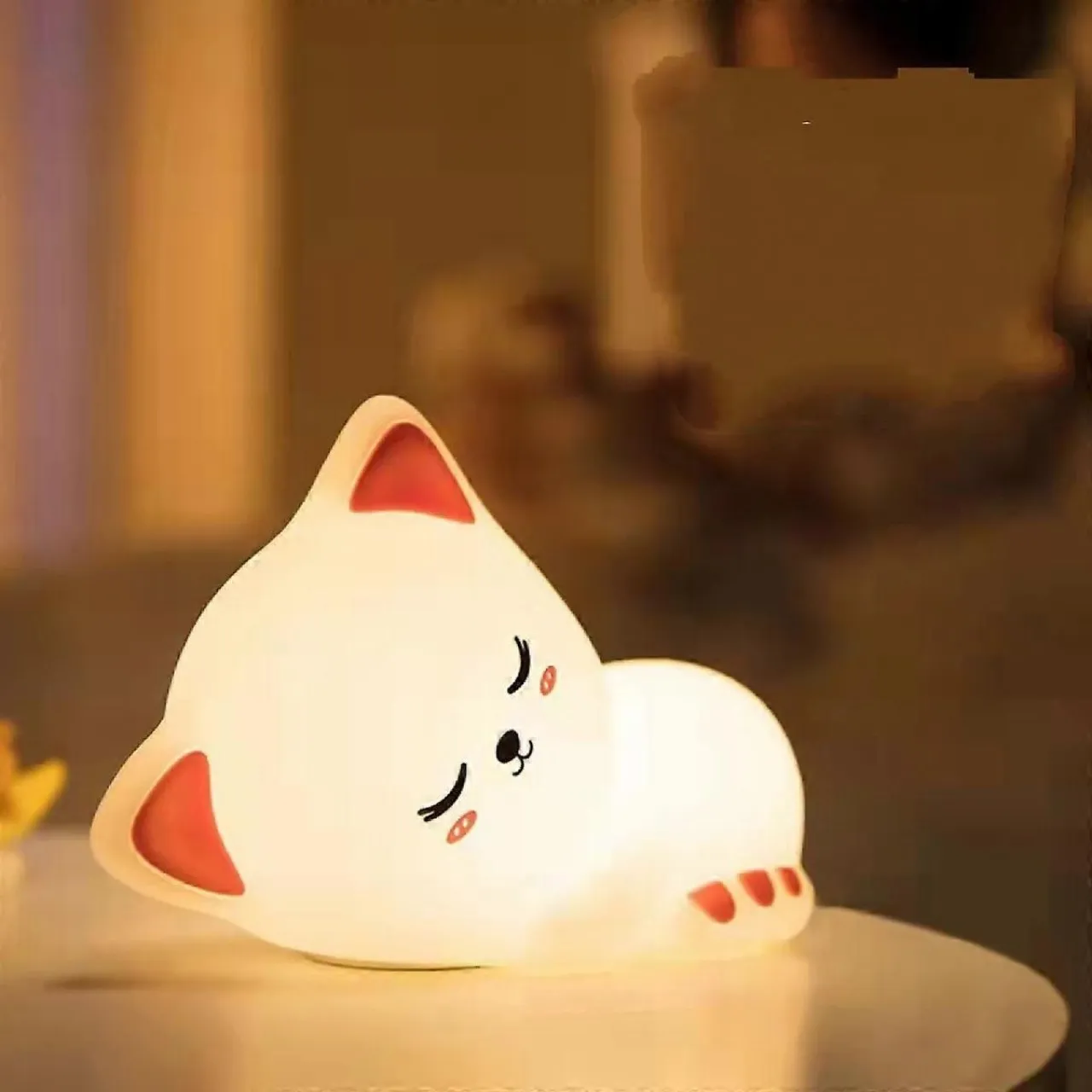 Huanix Remote Control Night Light Lamp Cute Cat Night Light Kids, 7 Colour Changing Baby Bedroom La…
