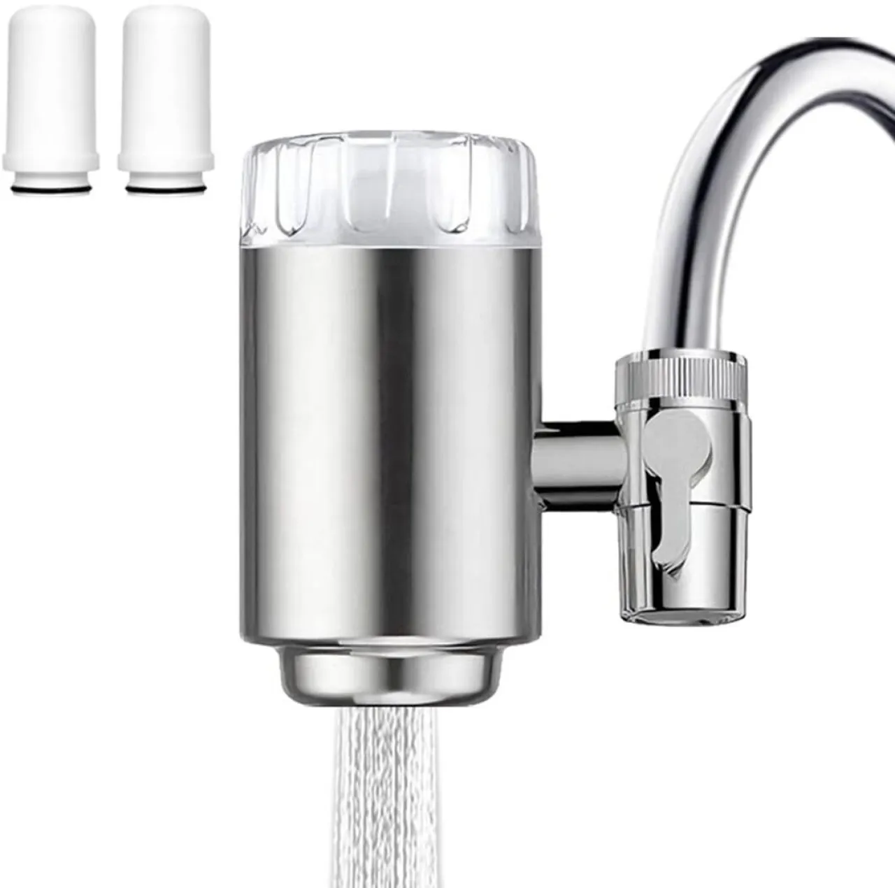 WEIWEISTORE Kitchen Faucet Filter Splash Proof Tap Water Purifier Filtration Pressurization Removab…