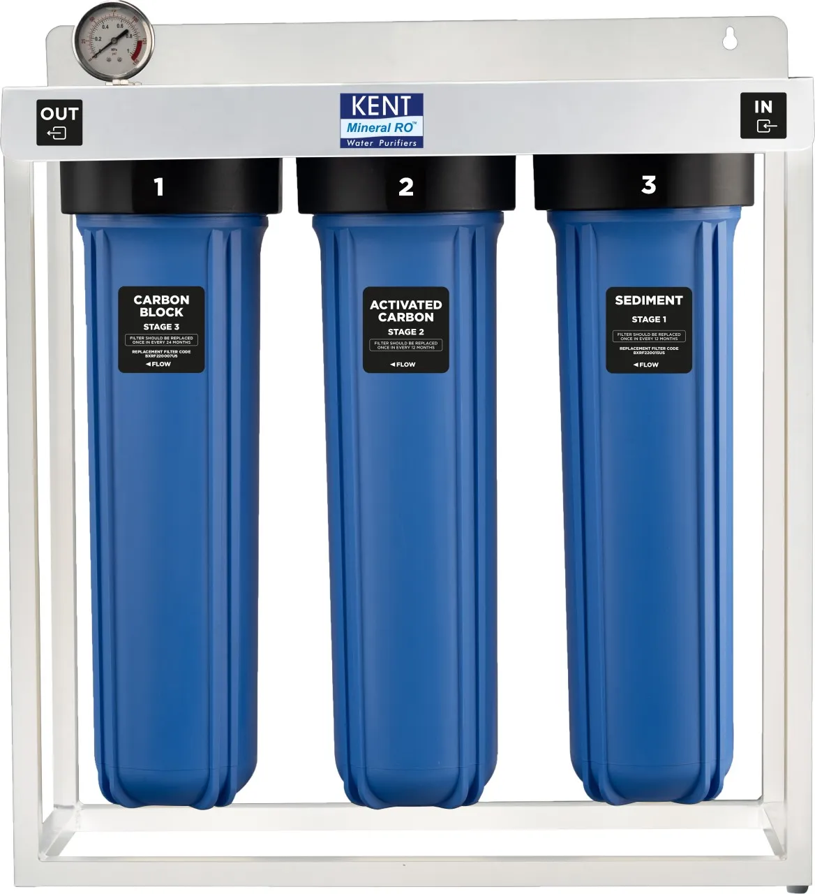 Kent Whole House Filtration System | 3 Stage Sediment and Chemical Removal Tap Mount Water Filter