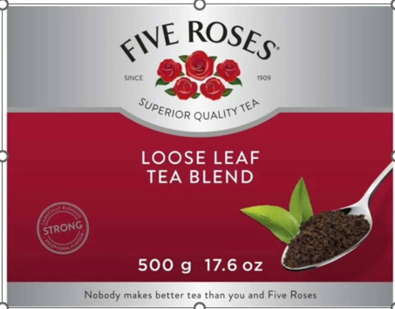 five roses Superior Quality Loose Leaf Green Tea Box