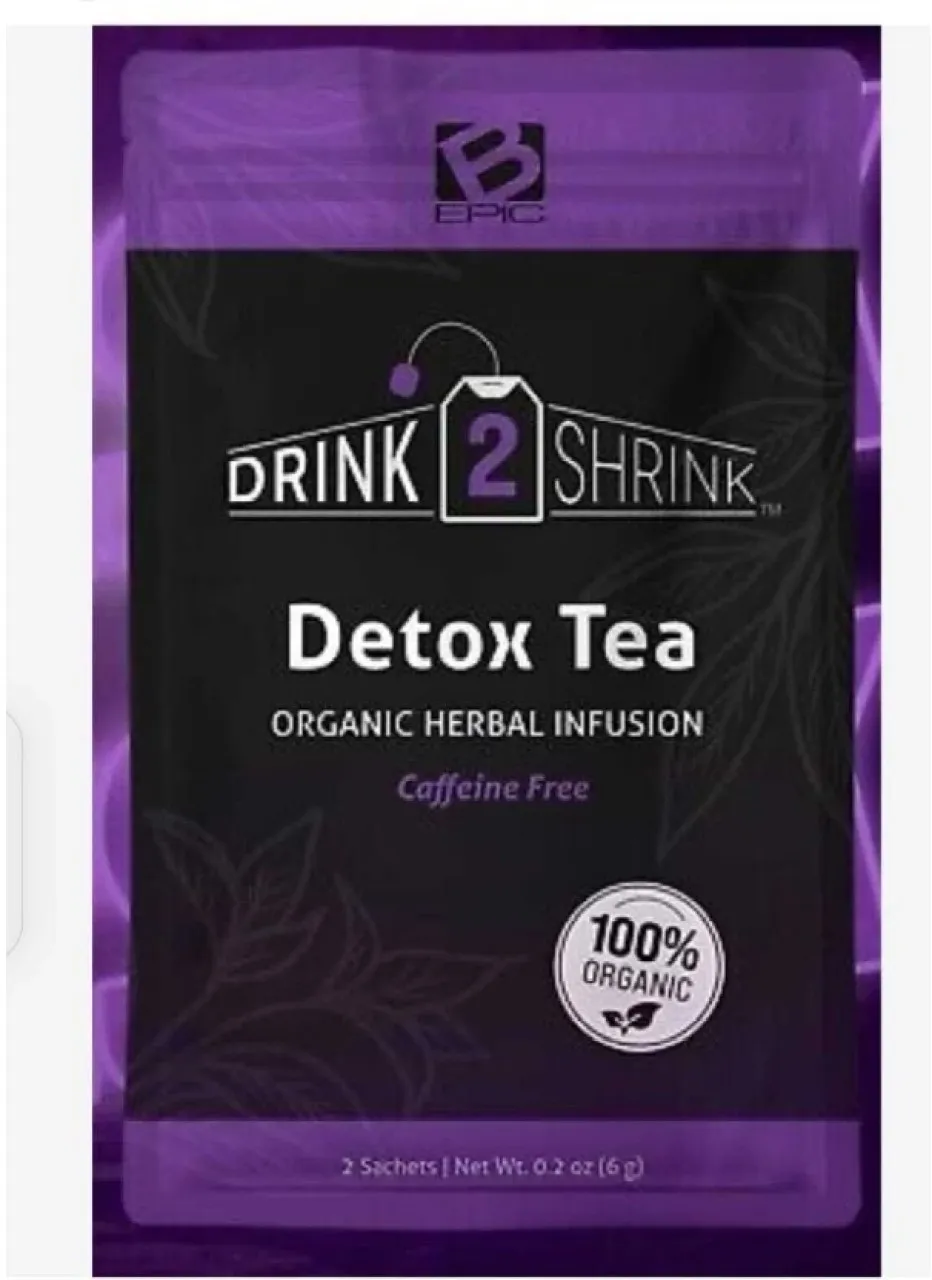 B-Epic | Drink 2 Shrink Detox Tea -2 Pack Herbal Tea Pack