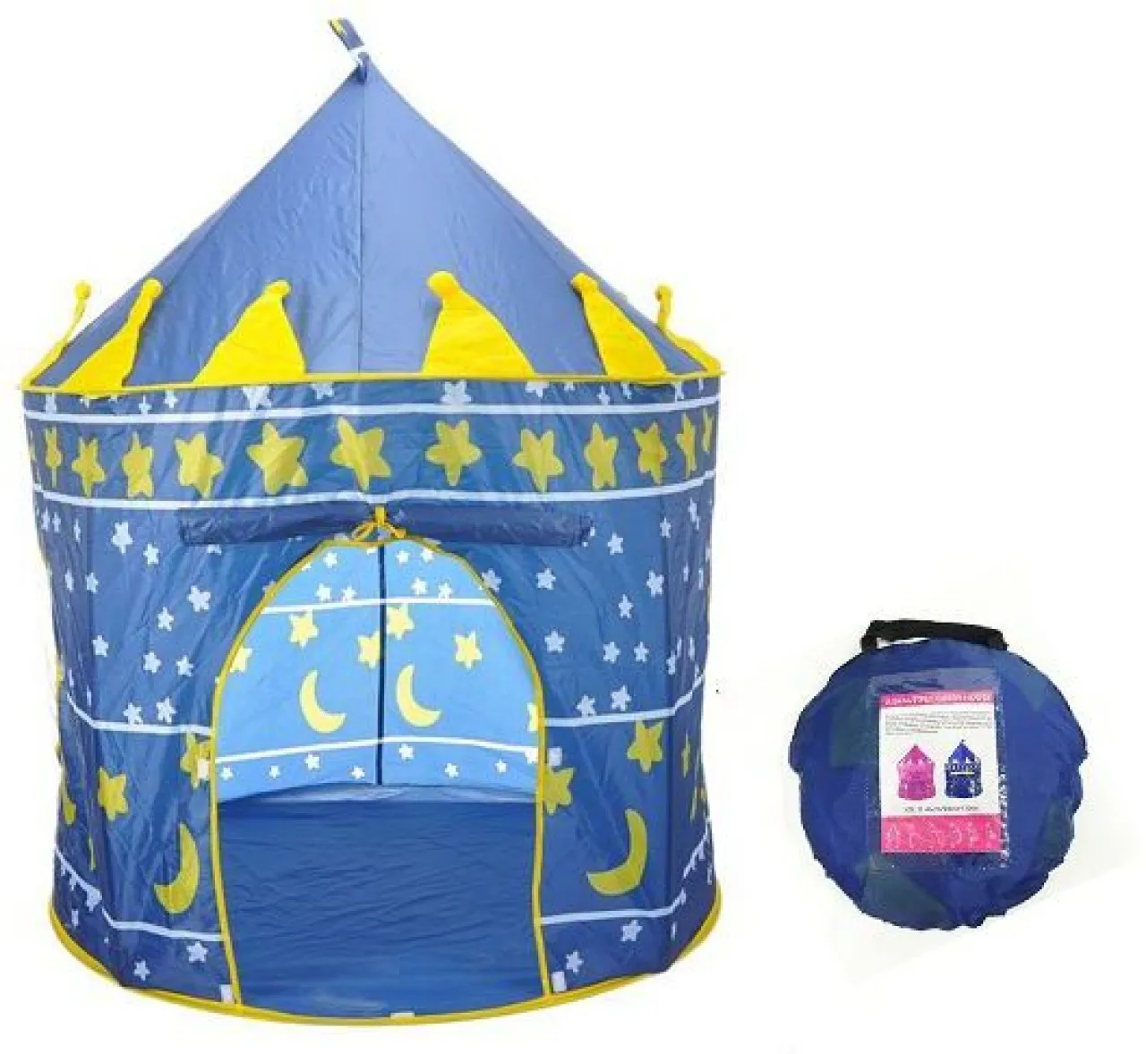 Perfect Dealz Kids Castle Cubby House Play Tent - Blue Camping Tent