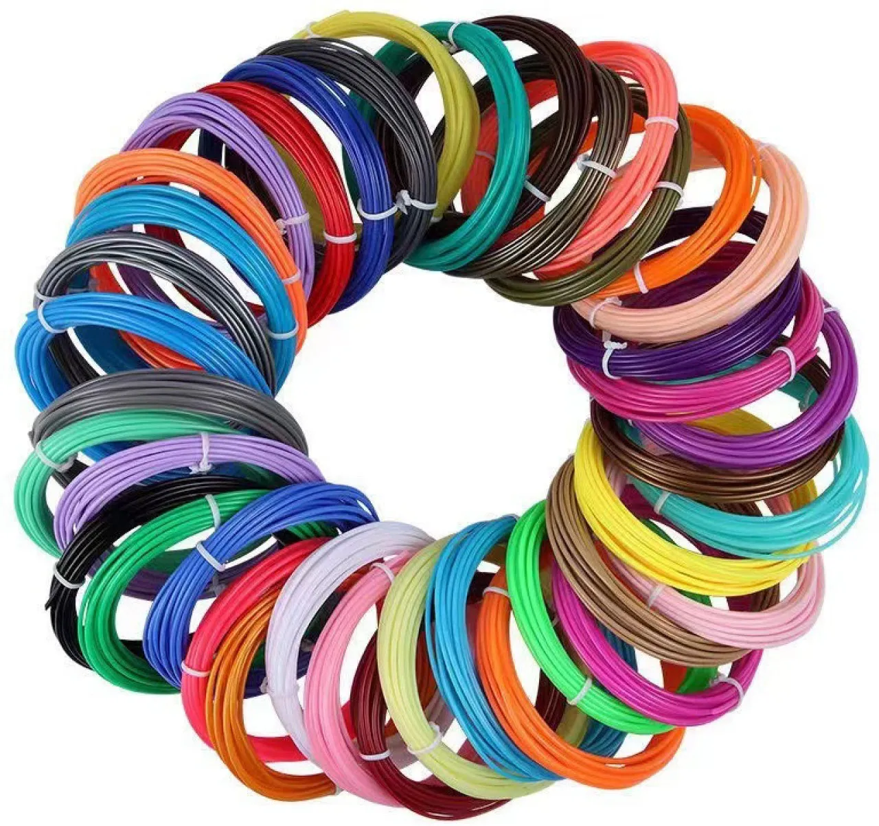 marevic 30 Bright Colors 1.75mm 3D Pen PLA Filament Refill, Low temperature environmentally friendl…