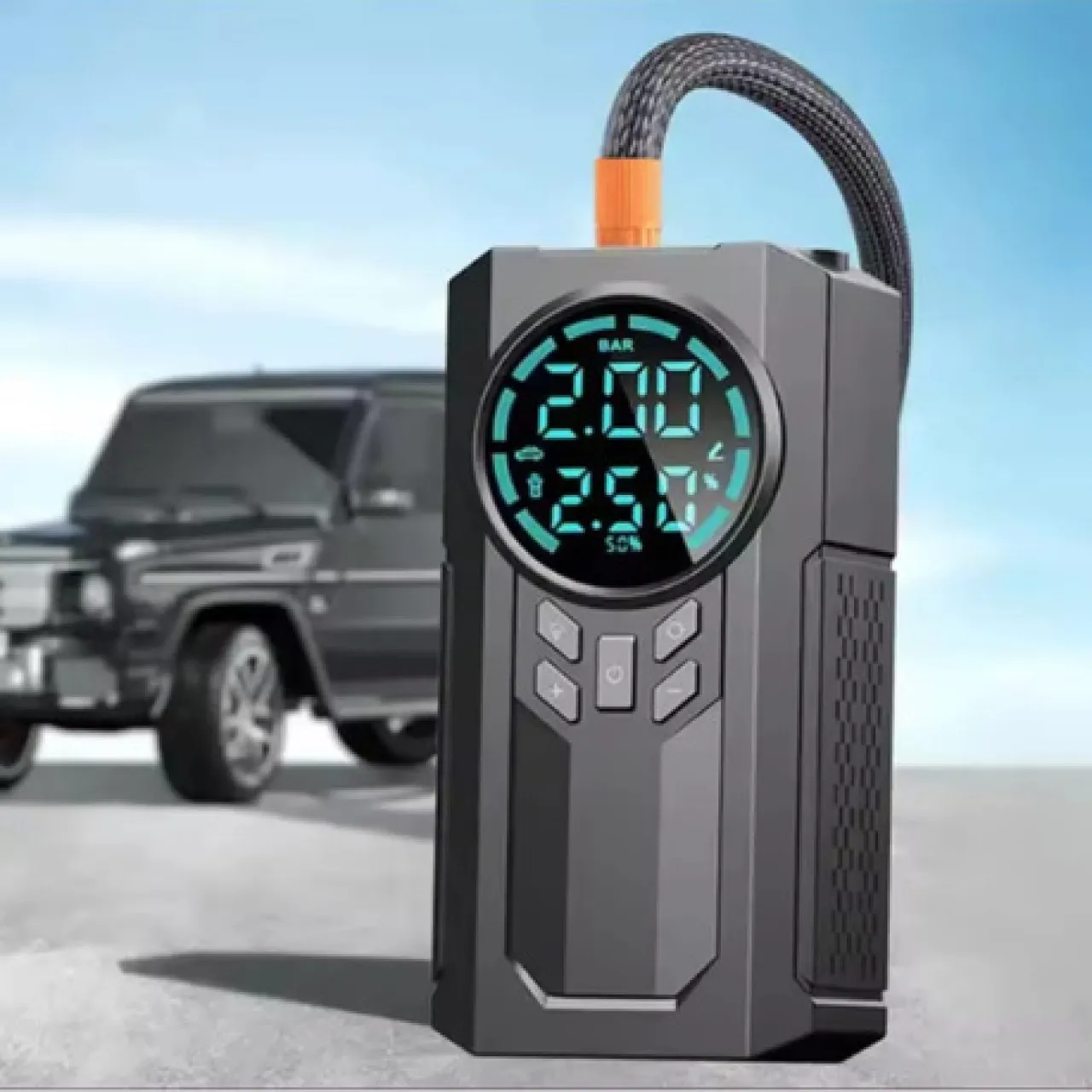 Zzztrade 4-in-1 Multifunction Automotive Power Supply & Tyre Inflator Plastic Digital Tire Pressure…