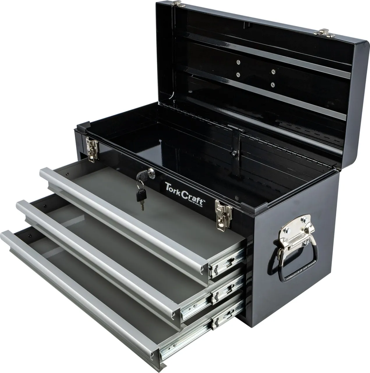 Tork Craft Top Box Empty 3 Drawer And Top Tray 535X255X315Mm Track Box Tool Box