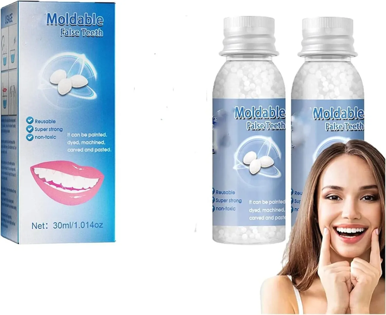wooden horse Teeth restoration kit, suitable for everyone's teeth restoration powder, temporary tee…