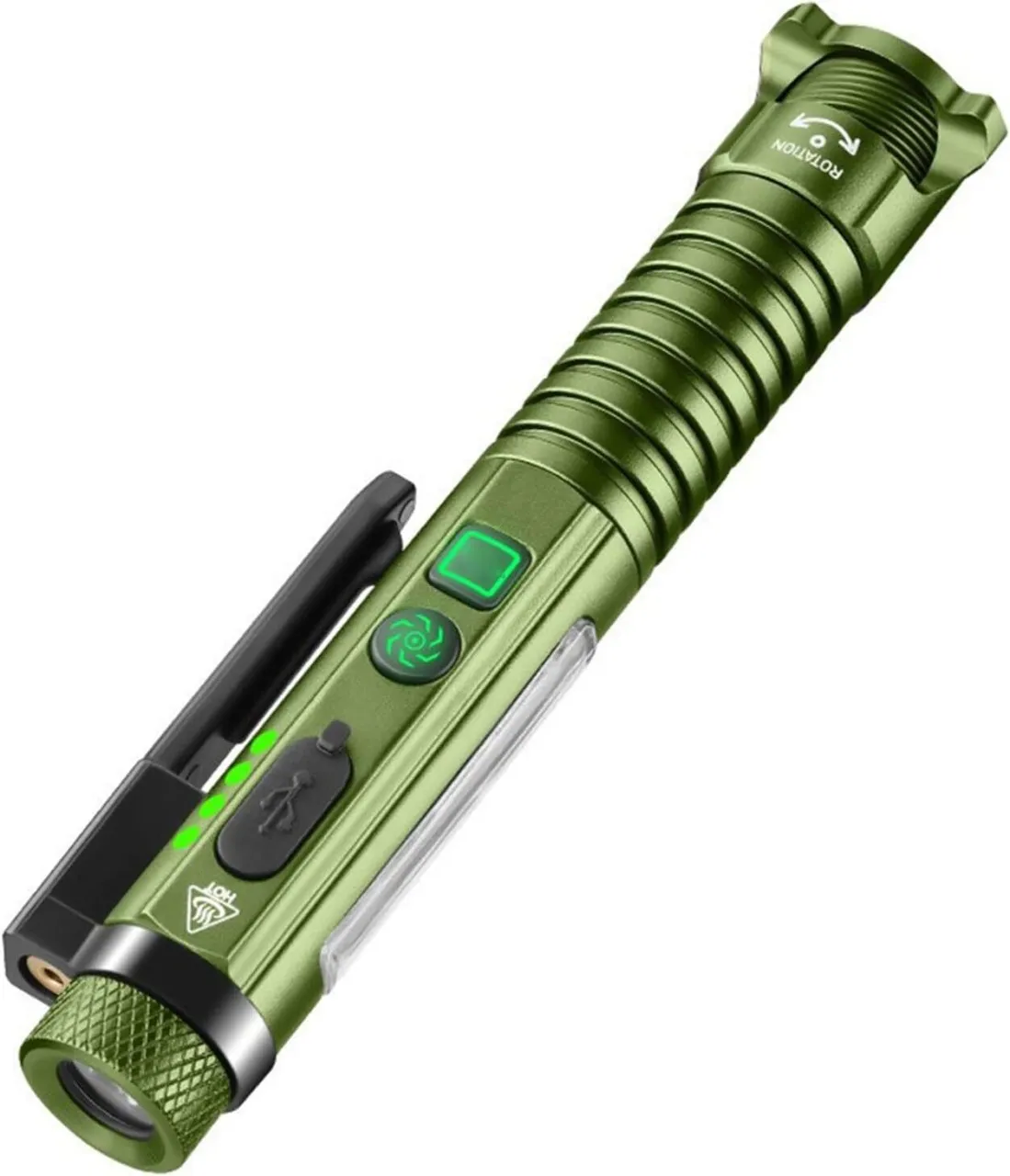 WEIWEISTORE Powerful LED Flashlight with Emergencies Window Breaker Rechargeable Work Light for Out…
