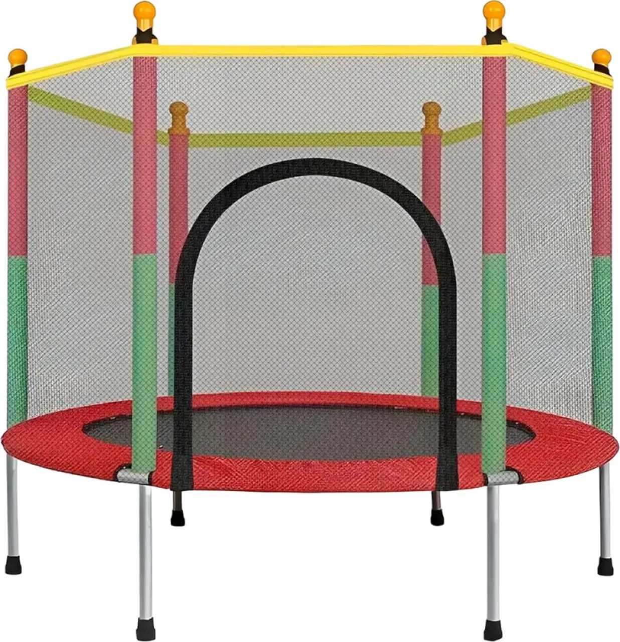 PrimePickSA 1.4M Kids Trampoline with Safety Net – Indoor & Outdoor Use, Secure Fun for Children Tr…