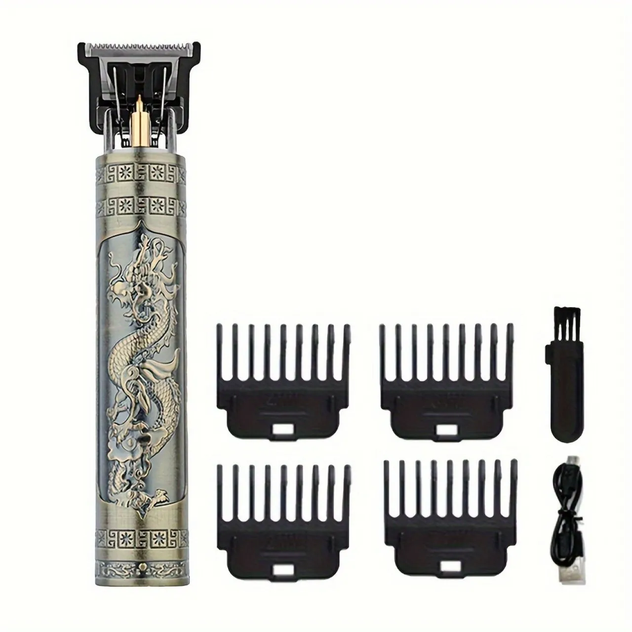 MAX (bronze)T9 mini small size barber device is easy to carry travel repair hair shaving shaving si…