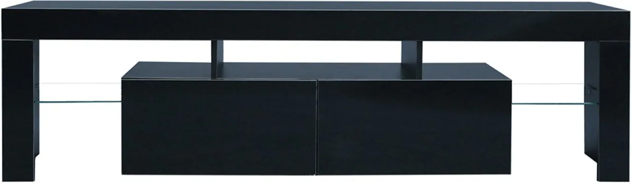 Artisign TV Stand with LED Lights up to 70 inch TV, Modern Gaming Entertainment Center, High Gloss …