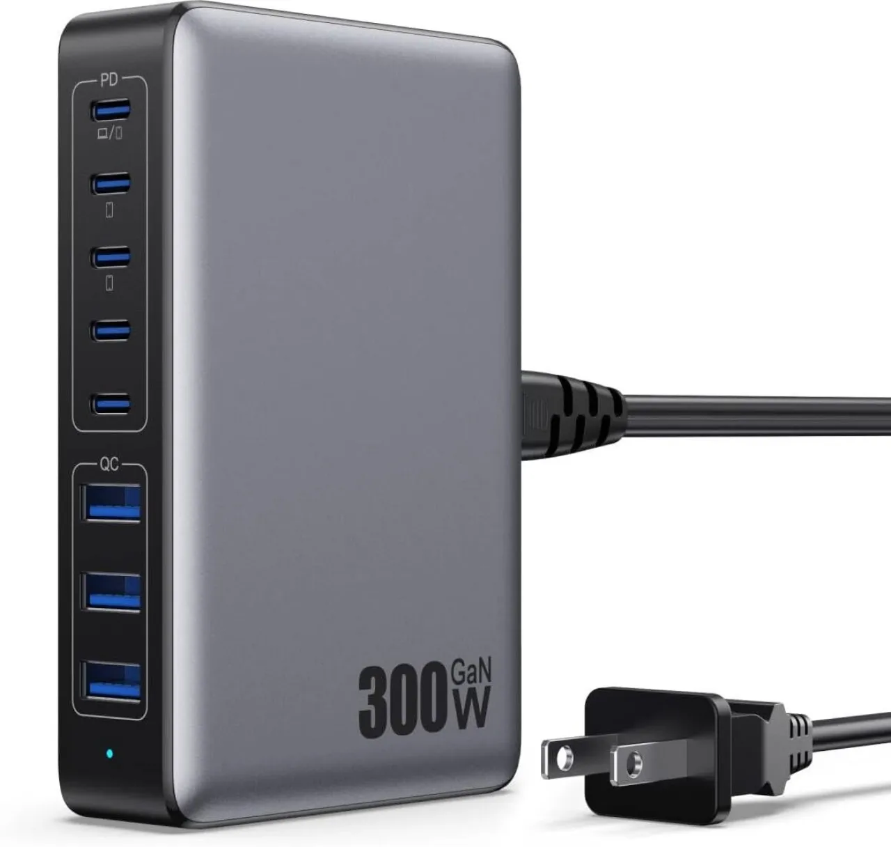 Fariedl 300W gallium nitride charger, fast charging station hub, suitable for home office USB Adapt…