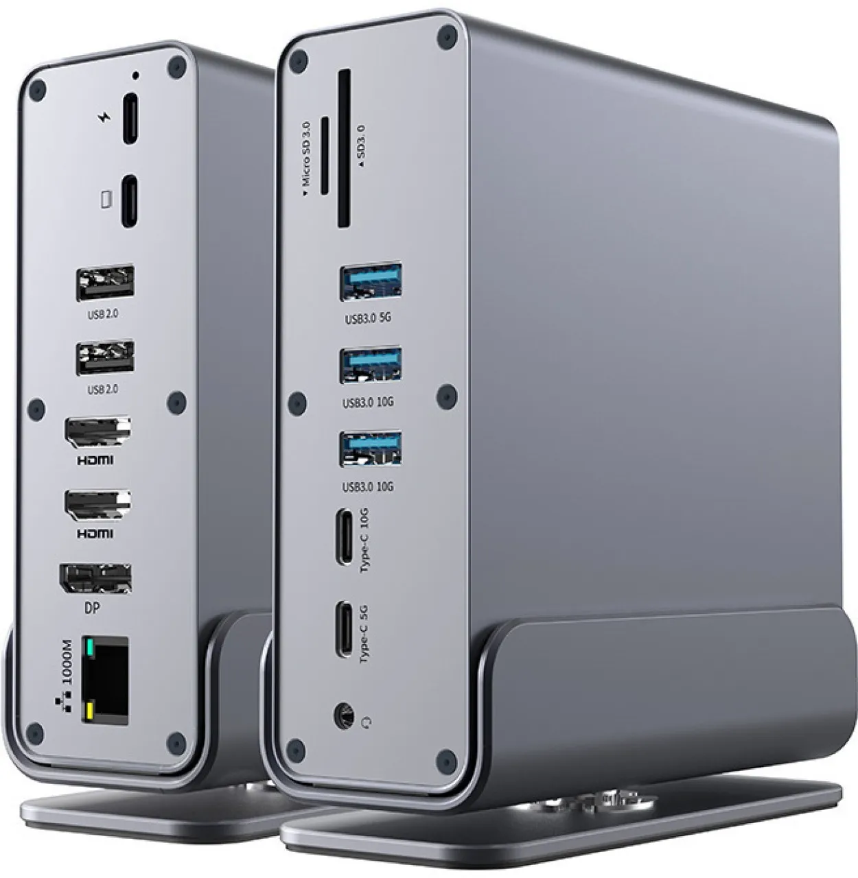 TAOJIANG Vertical notebook docking station with 3 displays, 15-in-1 USB-C docking hub with three sc…
