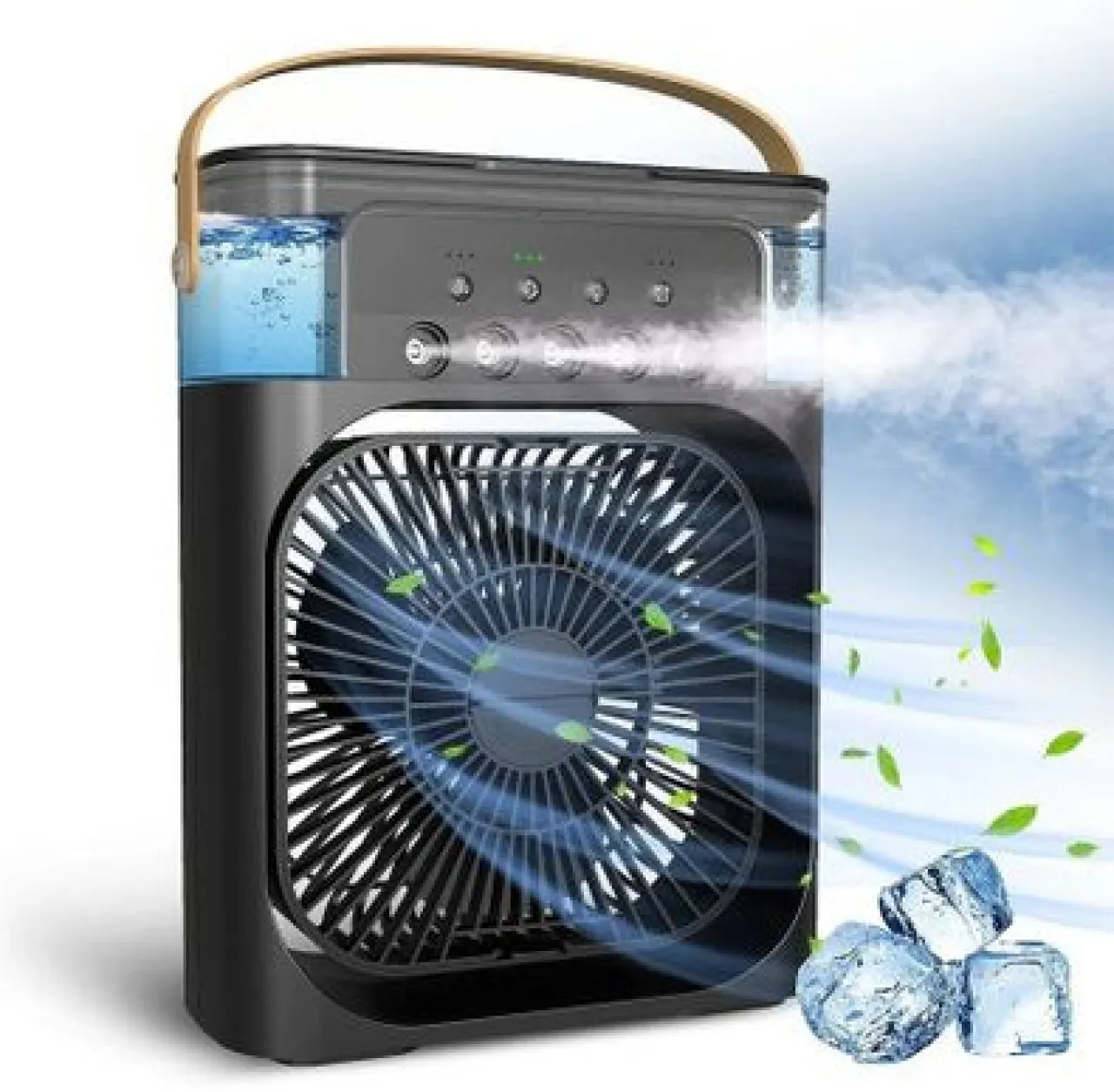 aero craft Air Conditioner Fan,Evaporative Air Cooler with 7 Colors LED Light Cooler