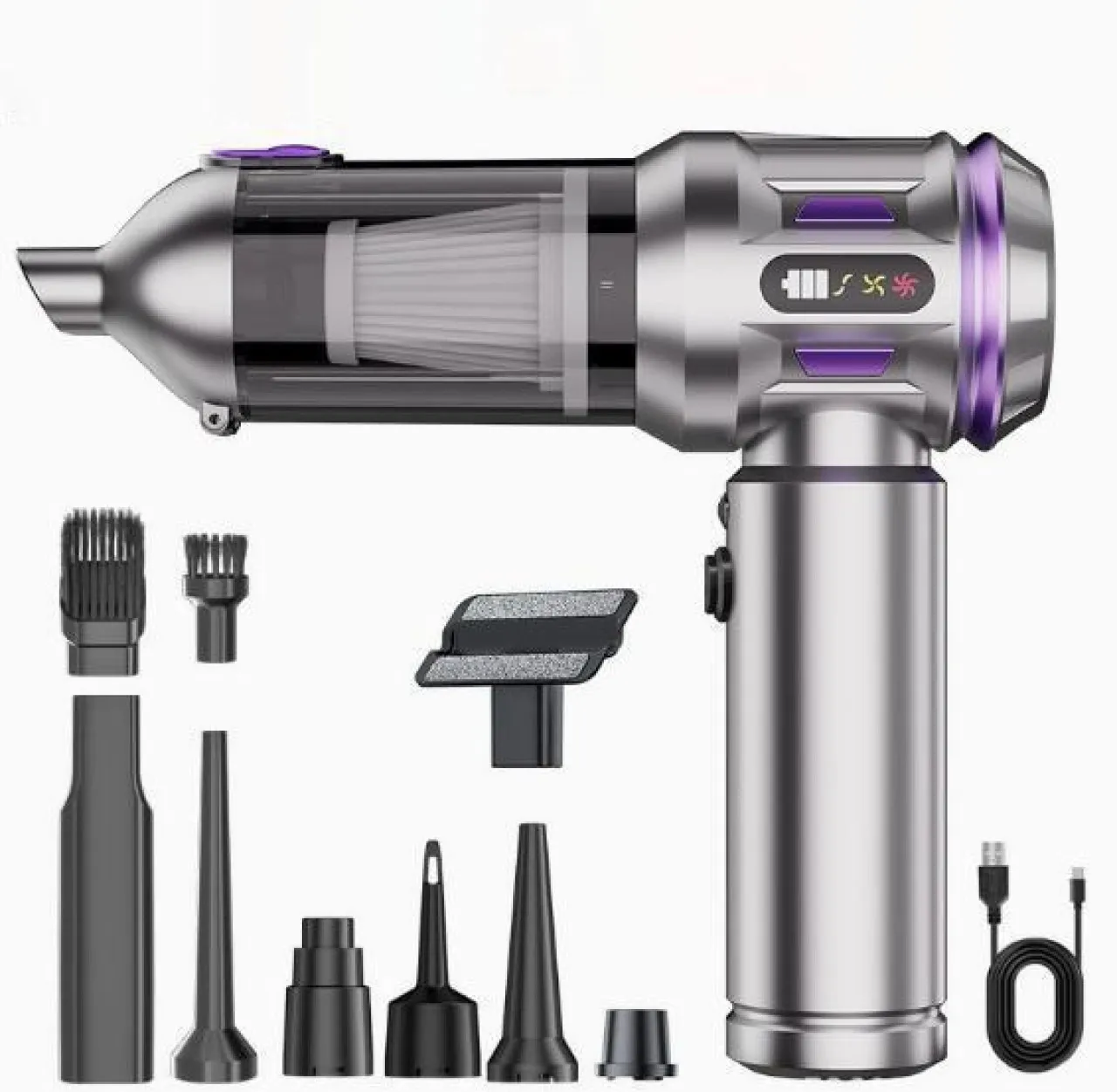BOWENSTORE Handheld Car Vacuum Cleaner with Brushless Motor, 16000PA Strong Suction Vacuum & Compre…