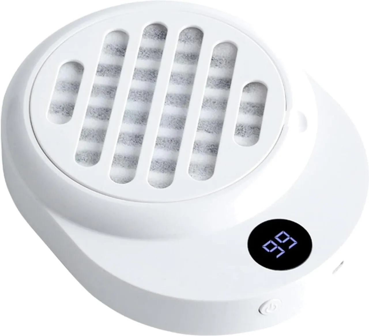 SHIJIN Rechargeable Nail Dust Collector Mini Desktop Vacuum with LED Display Brushless Motor Batter…