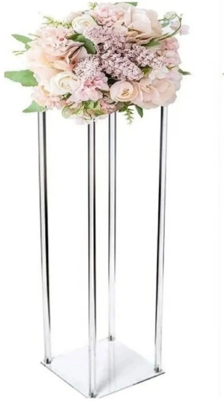 Generic Acrylic Clear Plinth Flower Vase 24x60cm Glass Vase