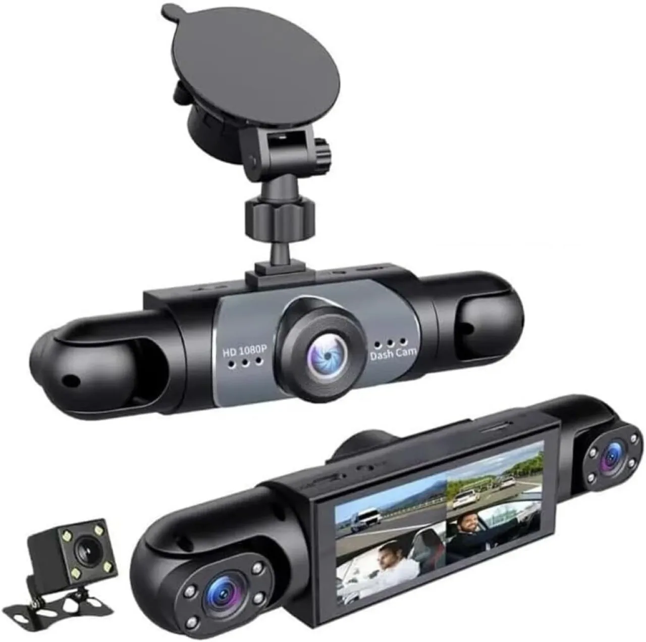 TAOJIANG 397/5000 4-channel parking camera, front 4K and 1080P internal rear camera, 360° panoramic…