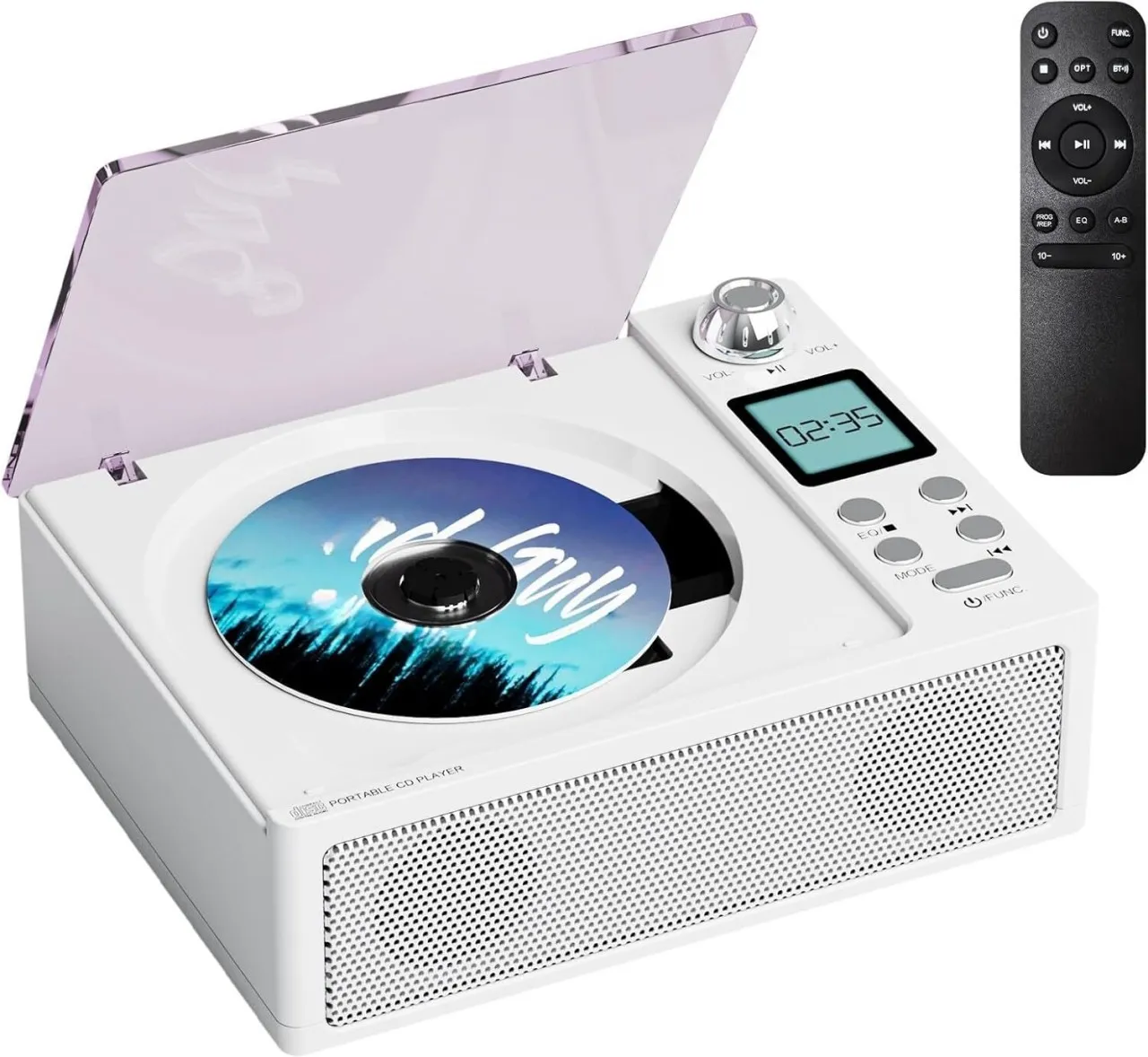 gaoshang Portable CD Player with Bluetooth and Speaker: Rechargeable 4000mAh Battery, Bluetooth 5.3…