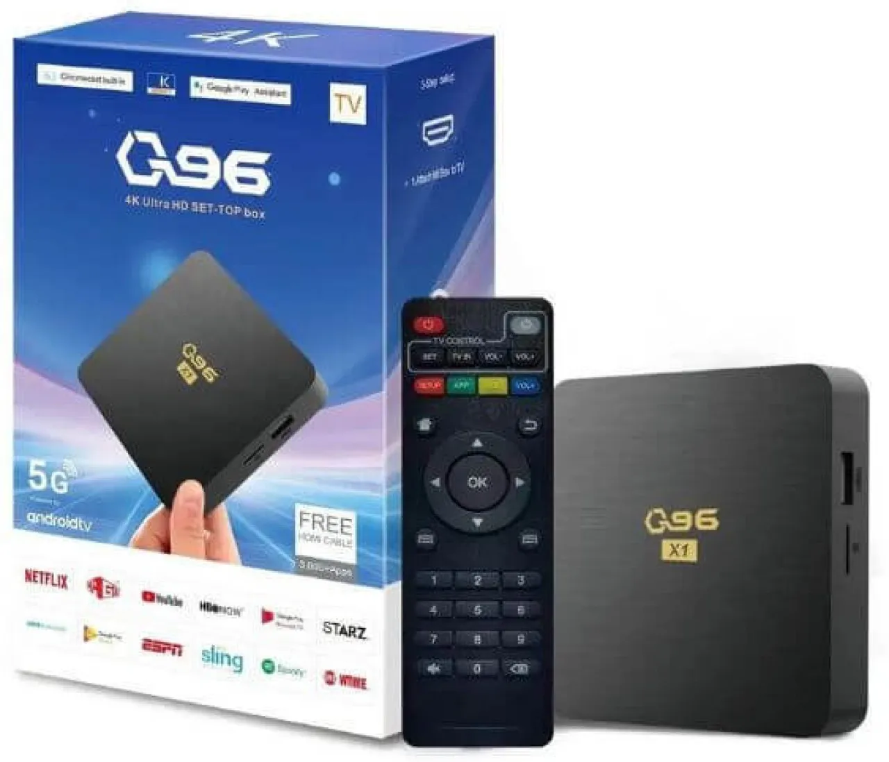 Perfect Dealz Q96 MAX 4K Ultra HD Android TV Box 7 inch Blu-ray Player