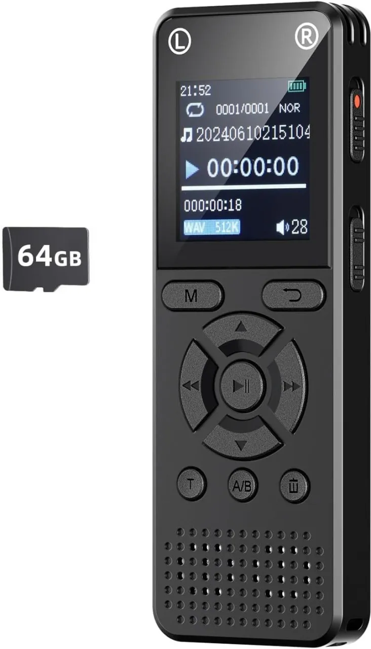 WEIWEISTORE Digital Voice Recorder with Playback NA Voice Recorder