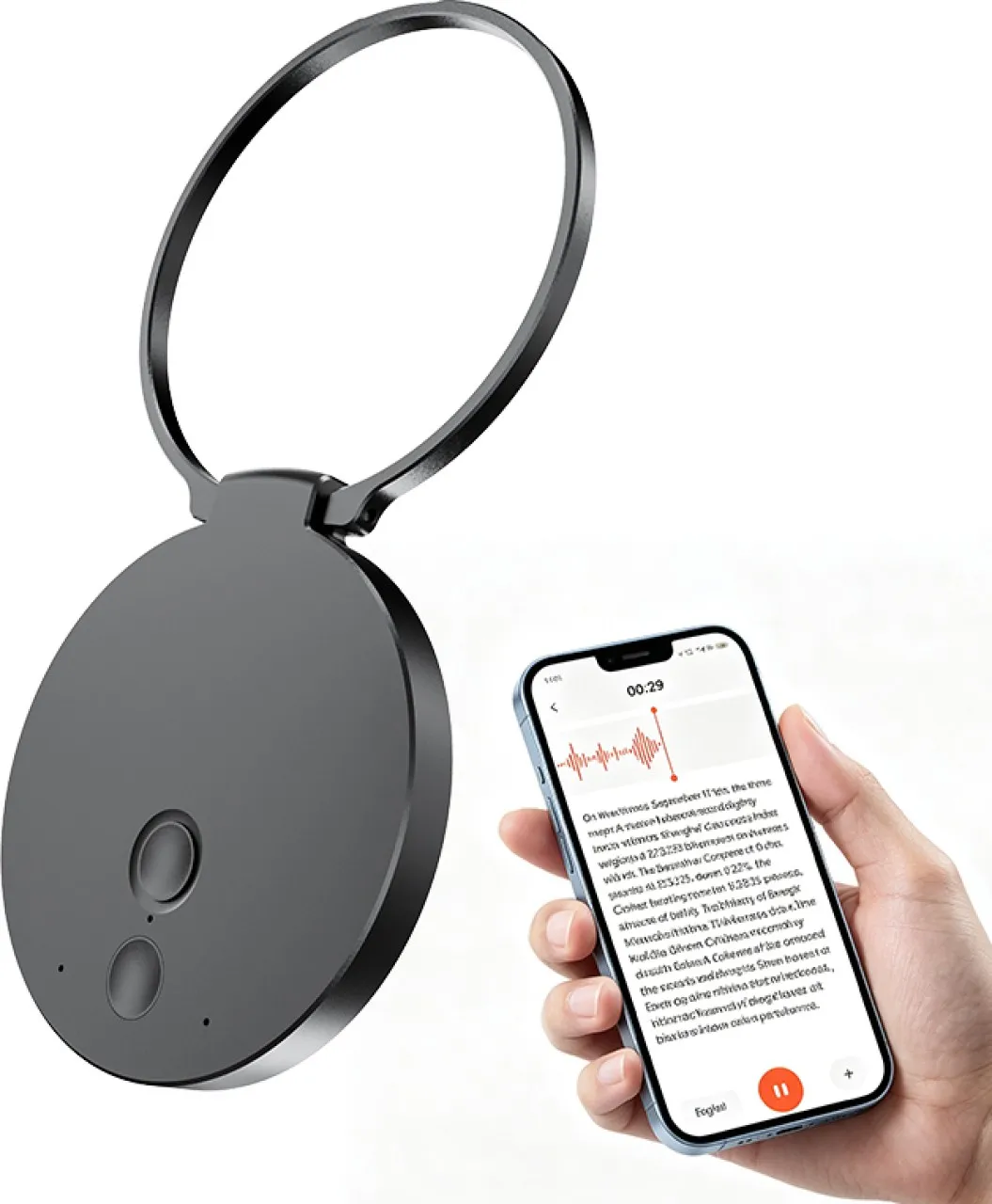 Duomi 32GB AI Voice Recorder 256 Languages Real-time Transcription and Translation APP Control Port…
