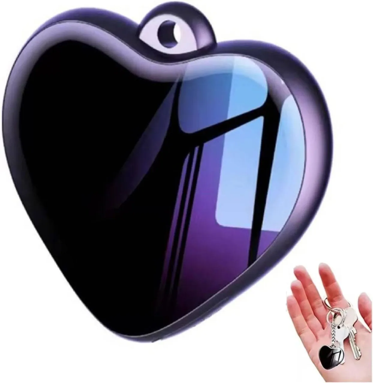 TAOJIANG Heart-shaped pendant voice recorder - 35-hour noise-canceling voice recording device, 2100…