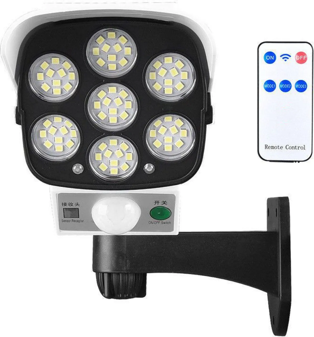 MAX (77LED)High Simulation Camera Solar Lights 2000 lum 77 LED Outdoor Motion Sensor Wall Light 3 M…