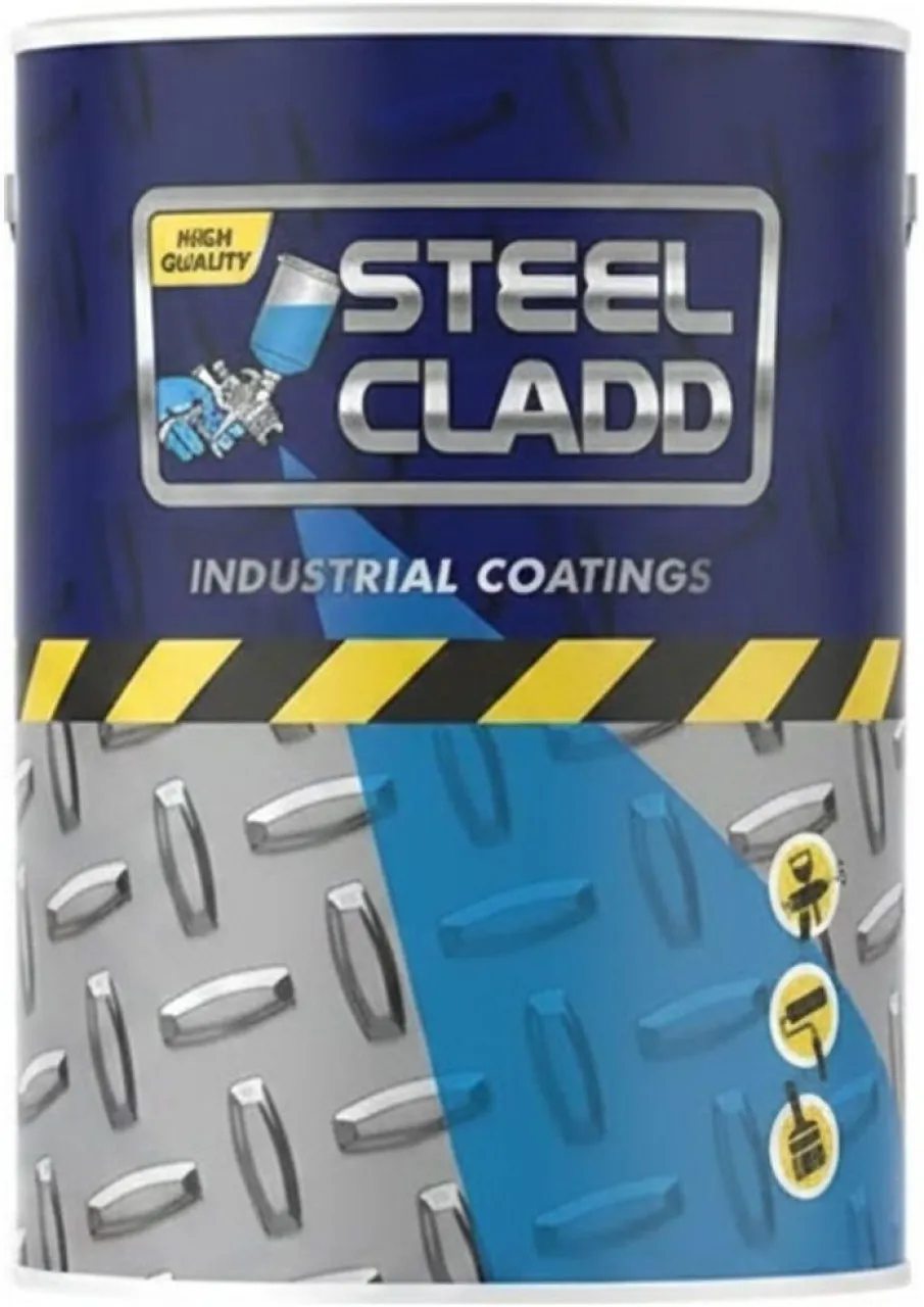 Steel Cladd Quick Dry Enamel Paint Matte Black 5L Black Enamel Wall Paint