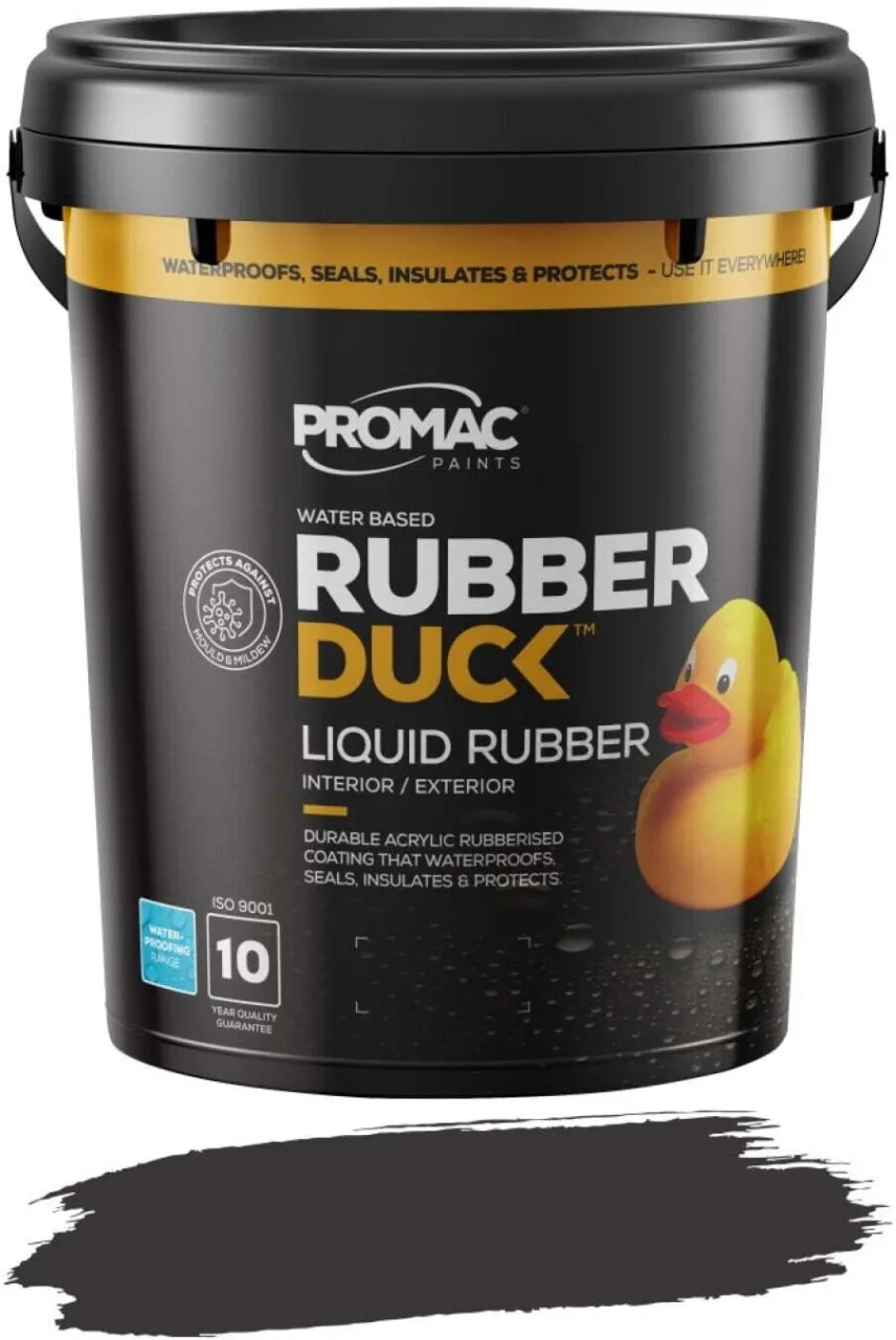 Promac Rubber Duck Liquid Rubber Black 20L Black Emulsion Wall Paint