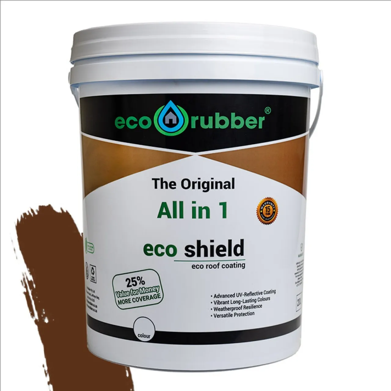 Eco Rubber All In 1 Eco Shield Brown Emulsion Wall Paint