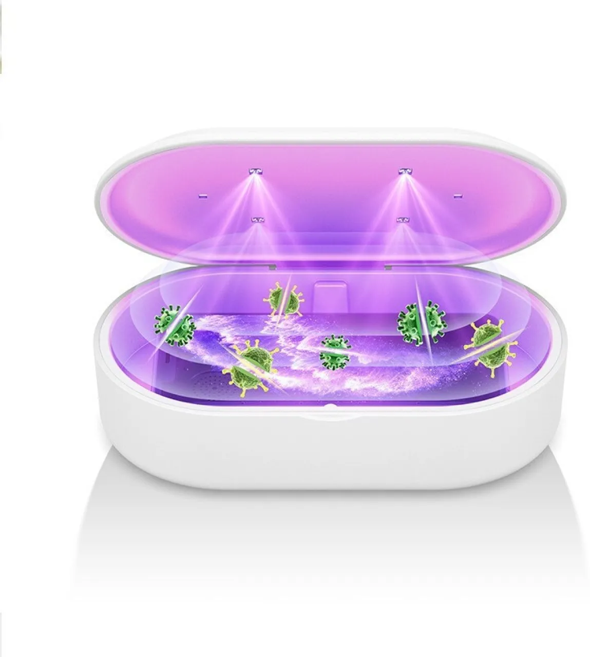 Solala 1 kg 15W Wireless Charger Disinfection Box Ozone Mask Jewelry Toothbrush - White