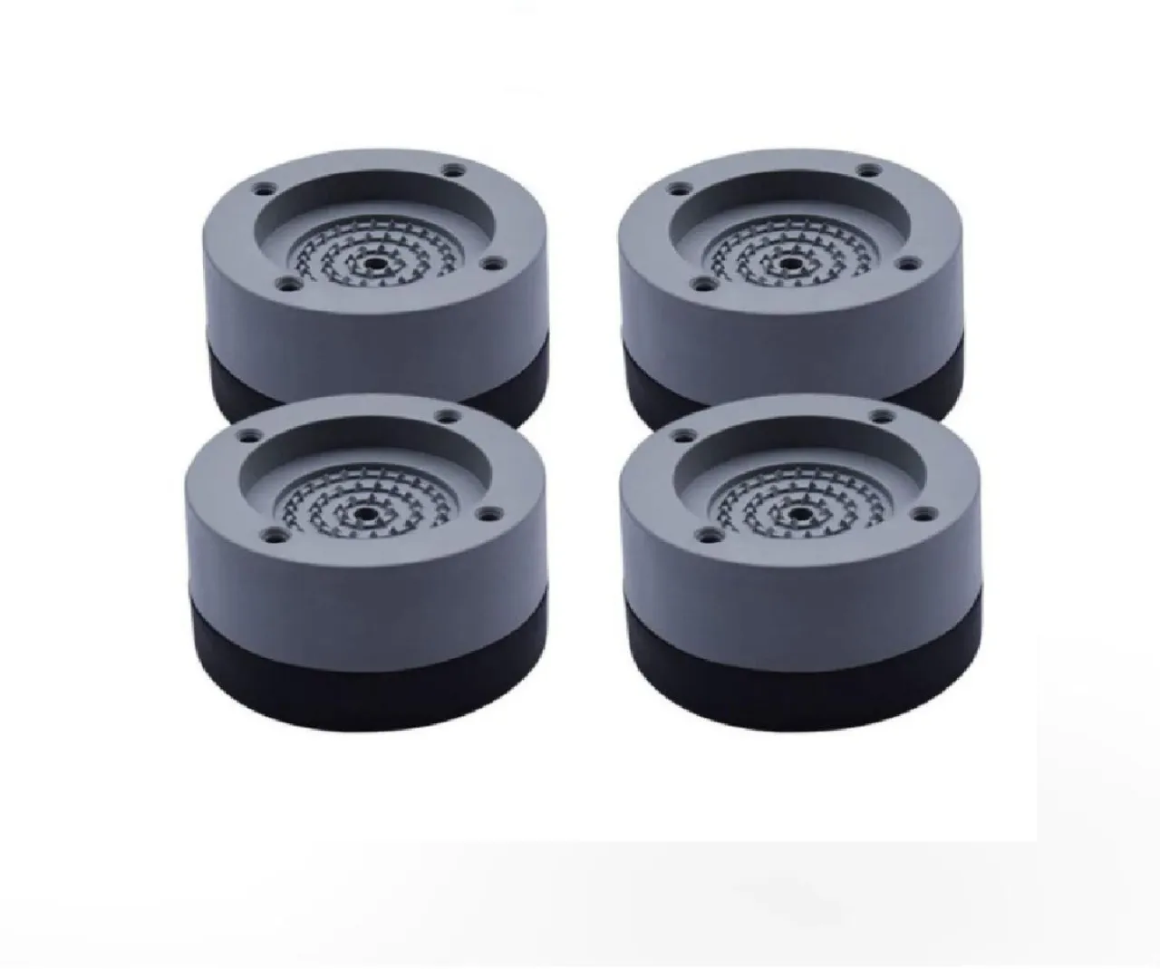 Ashcomonline 25 kg Washing Machine Anti-Shock Pads - 4 pieces - Black