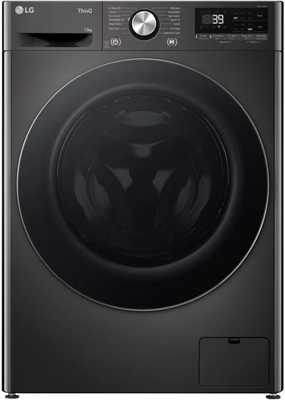 LG 13 kg ThinQ Front Loader Washing Machine F4Y9LWP2ZB - Black