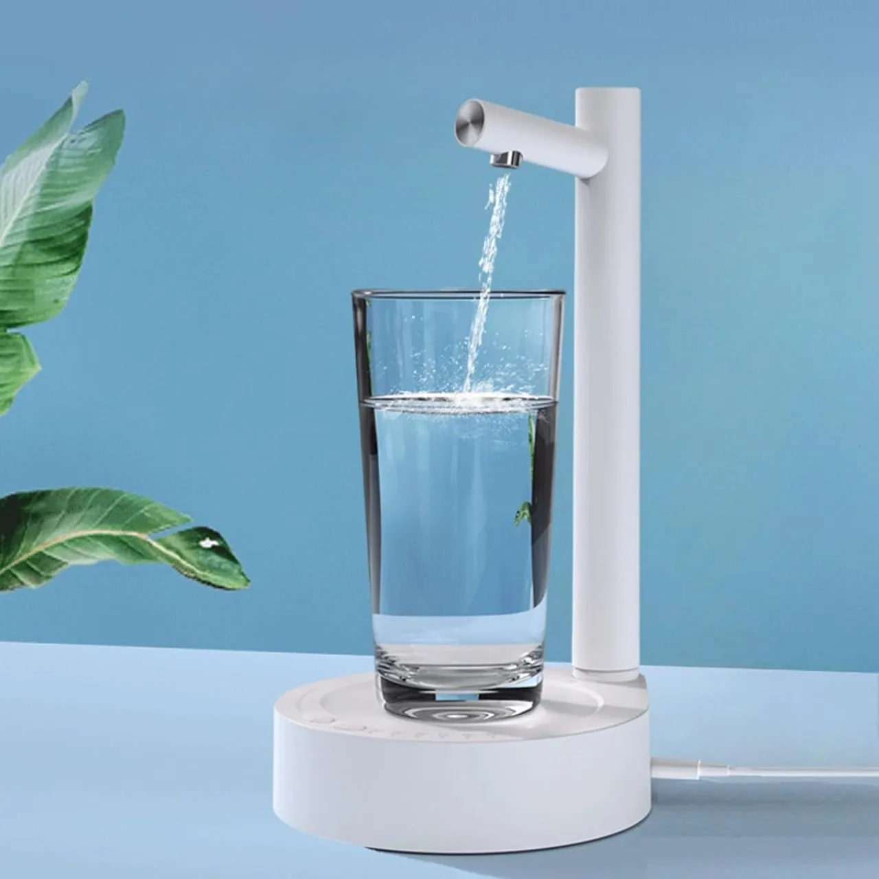 Flycross Portable Water Bottle Dispenser Pump Smart USB Charging Desktop Water Dispenser Water Disp…