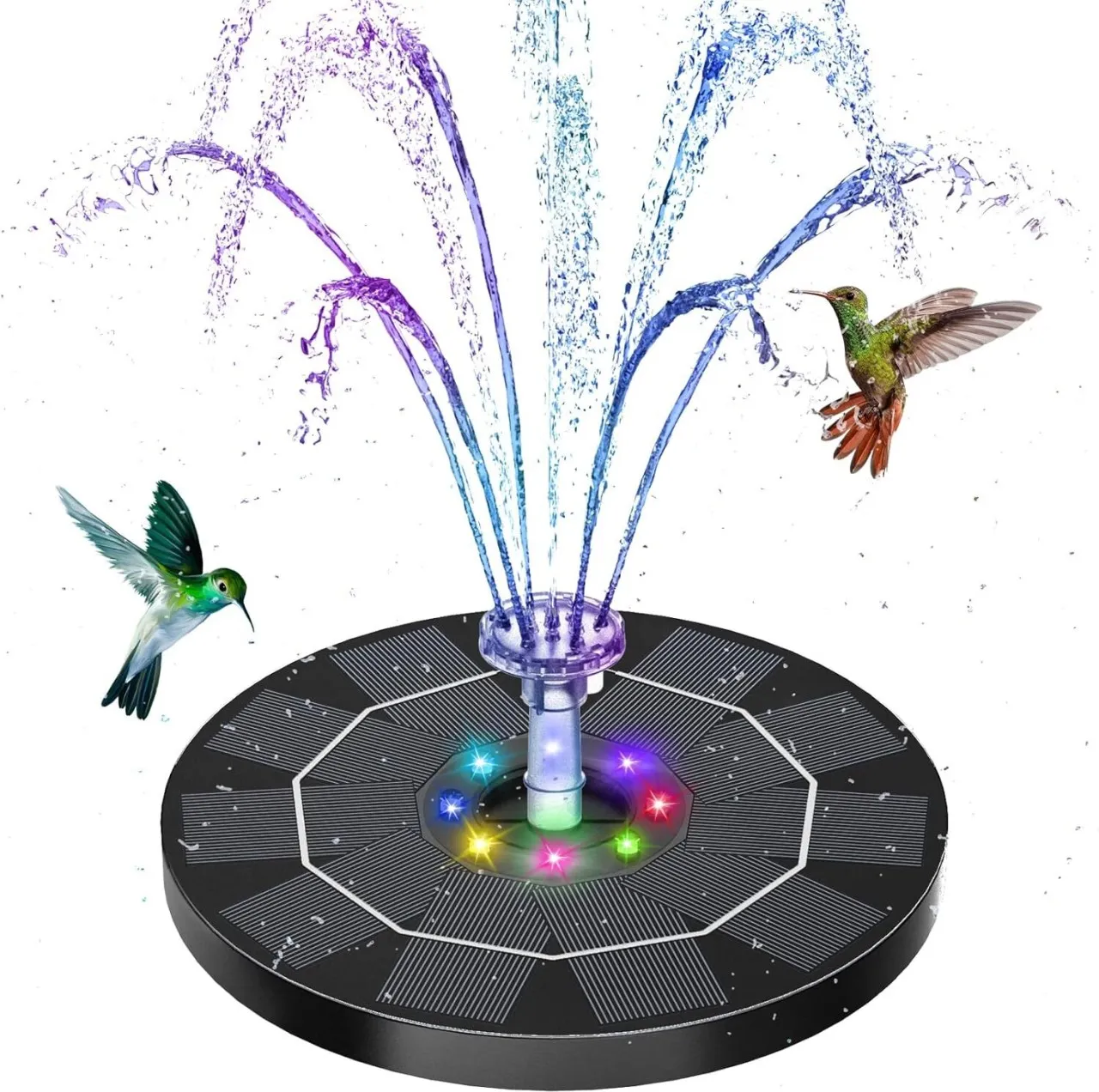 gaoshang Solar-powered fountain pump, for outdoor use, featuring solar bird bath fountain with vari…