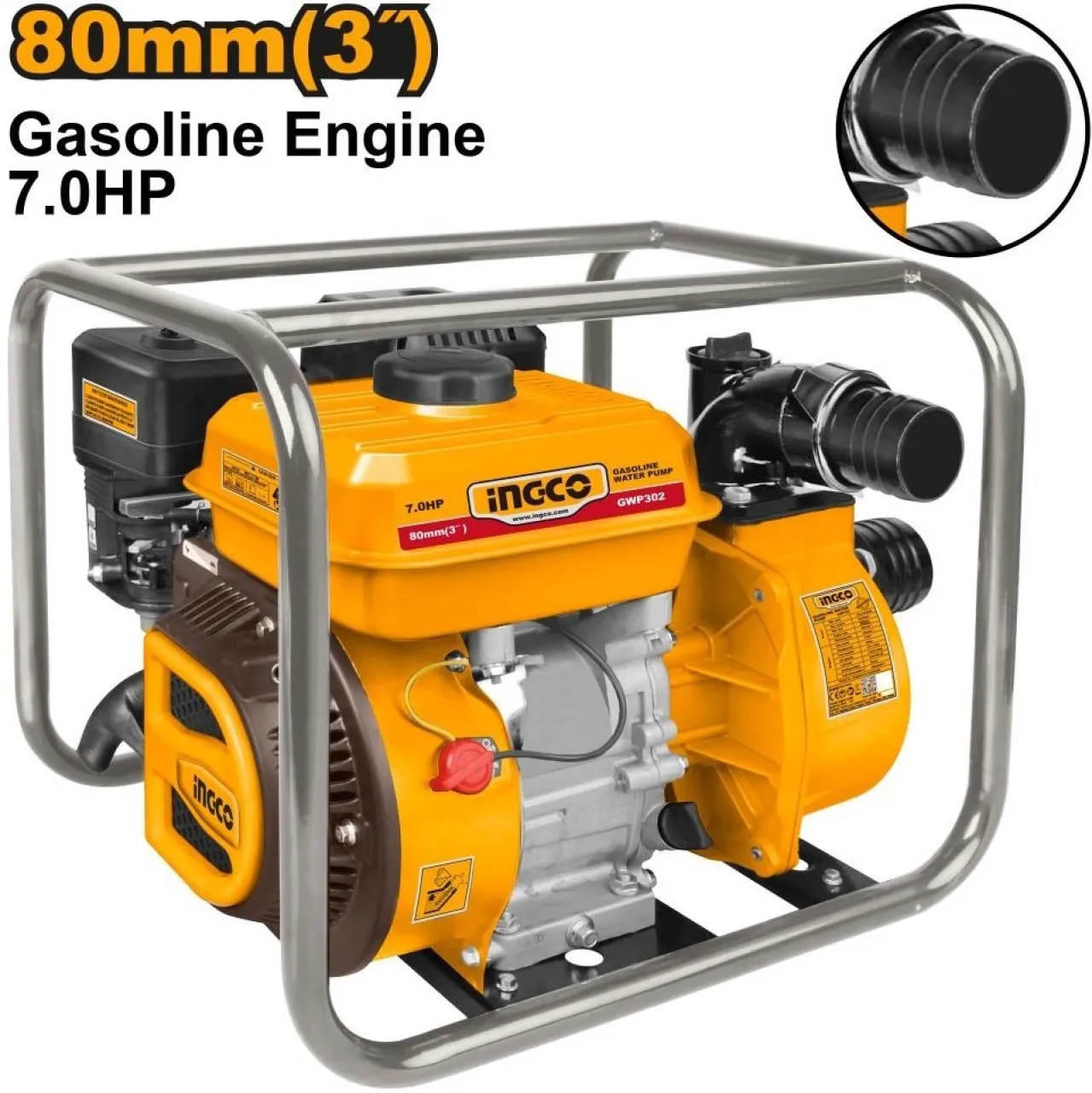 INECO 80MM Gasoline Water Pump Centrifugal Water Pump