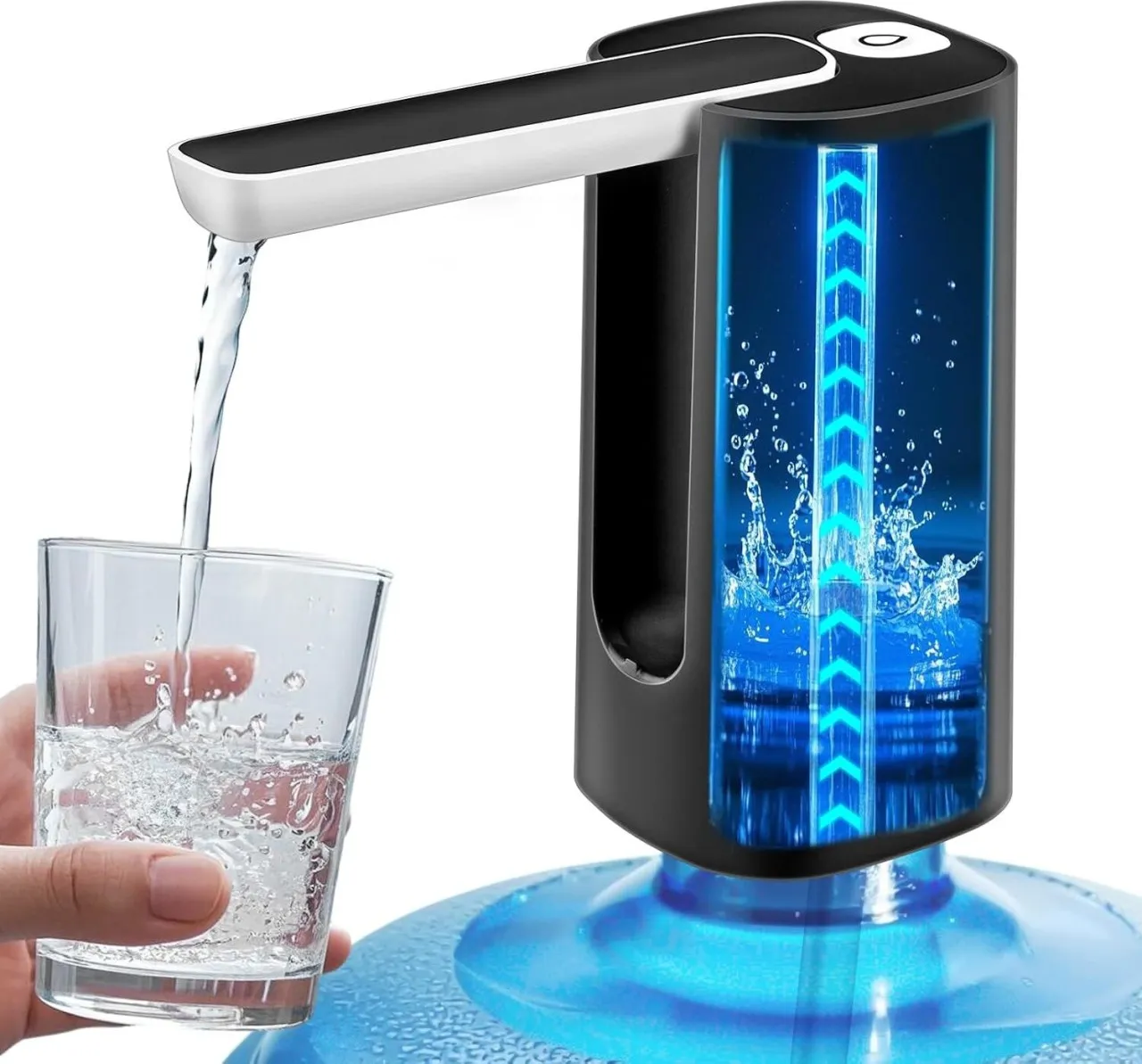 BOWENSTORE Foldable Water Dispenser for 5 Gallon Bottle, Electric Water Pump for 5 Gallon Jug Recha…
