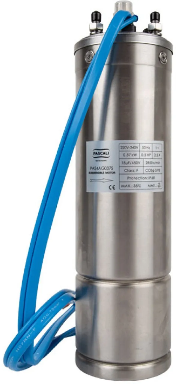 Pascali Motor Submersible 0.37Kw 230V for Submersible Water Pump