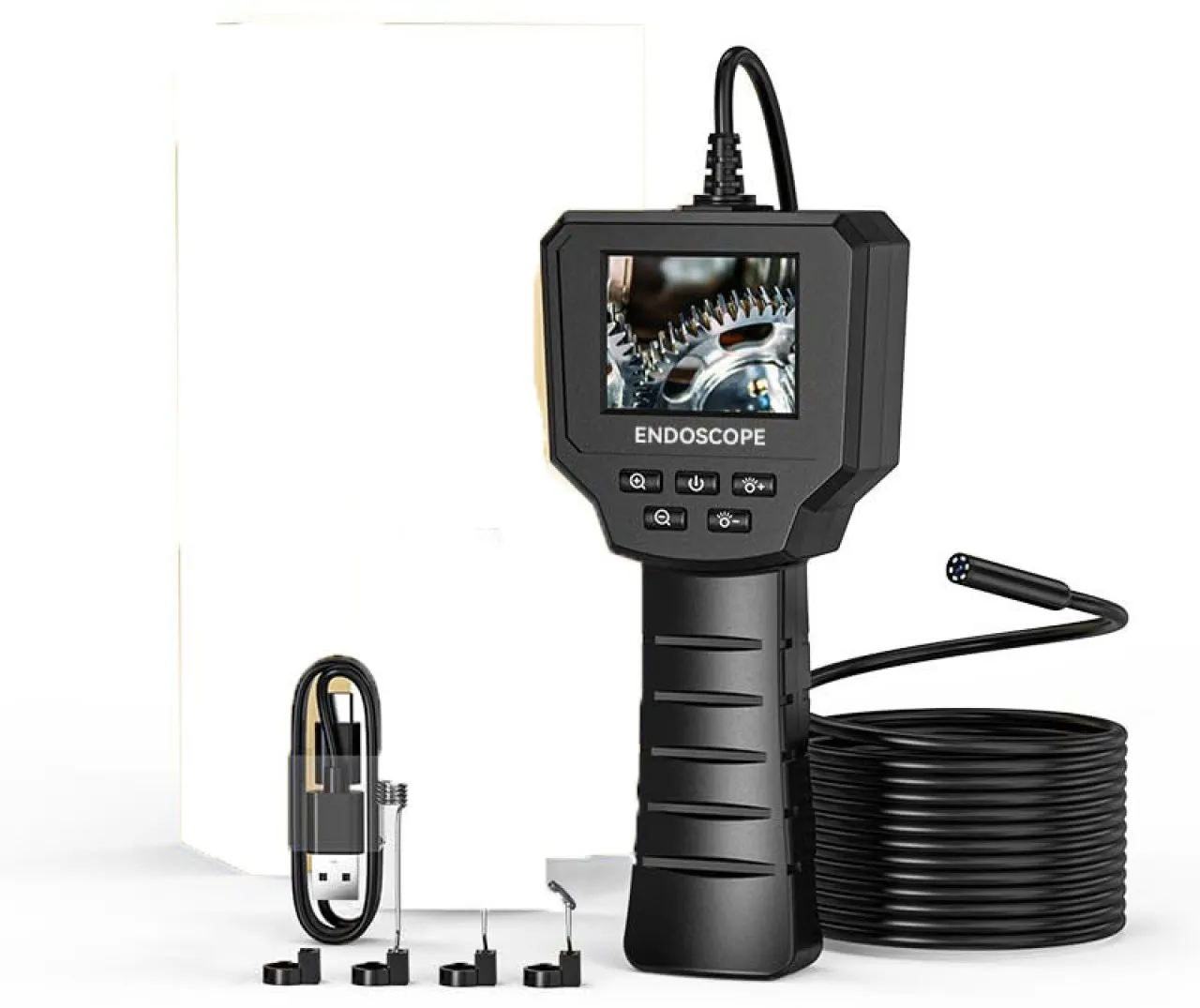 WEIWEISTORE Industrial Viewer 2.4-inch IPS Handheld Screen-Equipped Pipe Inspection Endoscope with …