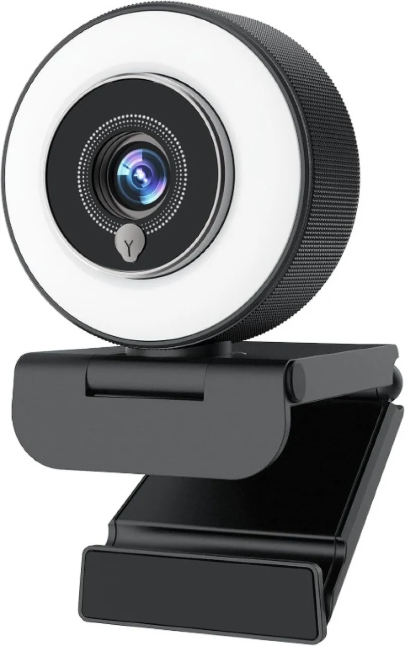 LanSheng 4K Webcam with Ring Light, Computer Web Camera for Desktop, Laptop | 4K@30FPS, PDAF Autofo…